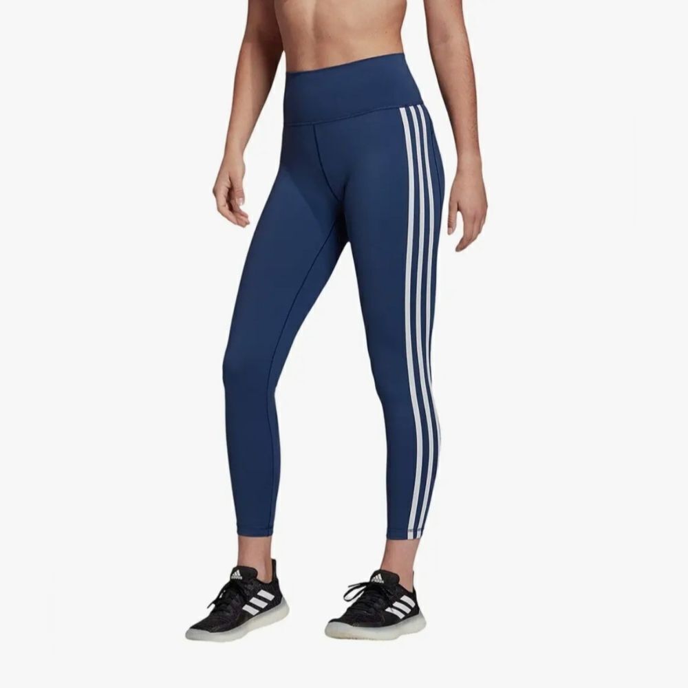 Adidas Navy 3 Stripe Leggings